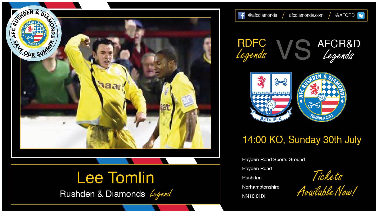 RDFC Legend – Lee Tomlin – AFC Rushden & Diamonds